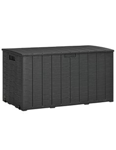 Outsunny Extra Large Outdoor Storage Box, 336 Litre Water-resistant Garden Container, Black 84G-122V00BK