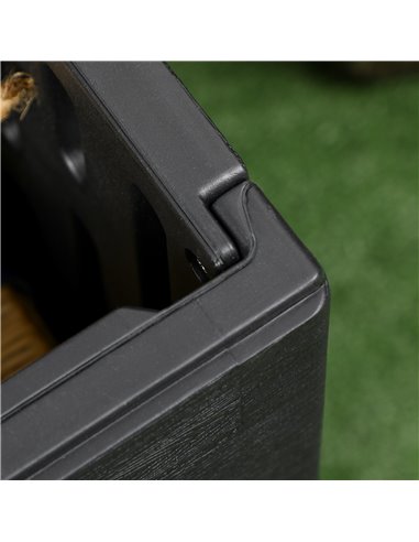 Outsunny Extra Large Outdoor Storage Box, 336 Litre Water-resistant Garden Container, Black 84G-122V00BK