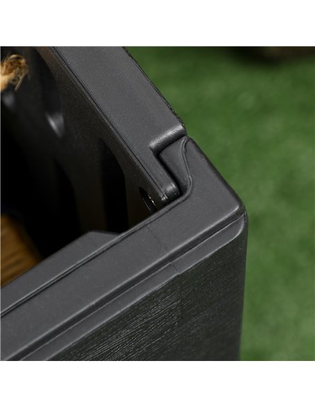 Outsunny Extra Large Outdoor Storage Box, 336 Litre Water-resistant Garden Container, Black 84G-122V00BK - pic 66038 | FastDaddyshop