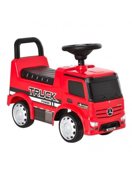 Homcom 3-in-1 Ride On Car Kids Mercedes Truck Storage Handle Red - pic 6605 | FastDaddyshop