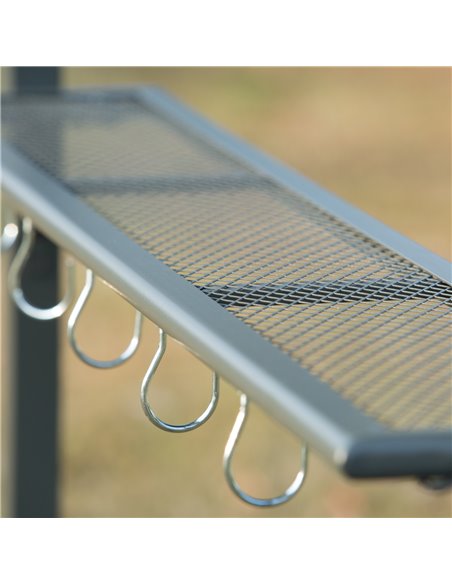 Outsunny BBQ Canopy, Metal Frame, Outdoor Grill Shelter, Ventilated Roof, Weather-Resistant, Grey 84C-174 - pic 66055 | FastDaddyshop