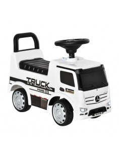 Homcom 3-in-1 Ride On Car Kids Mercedes Truck Storage Handle White