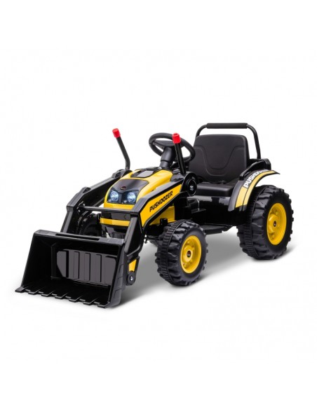 Homcom 3+ Kids Digger Ride On Excavator 6V Battery Tractor Music Headlight Yellow - pic 6608 | FastDaddyshop