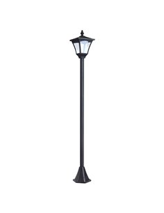 Outsunny Outdoor Solar Powered Post Lamp Sensor Dimmable LED Lantern Bollard Pathway 1.2M Tall - Black 842-107