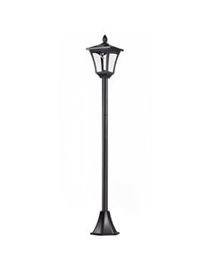 Outsunny Outdoor Solar Powered Post Lamp Sensor Dimmable LED Lantern Bollard Pathway 1.6M Tall - Black 842-108