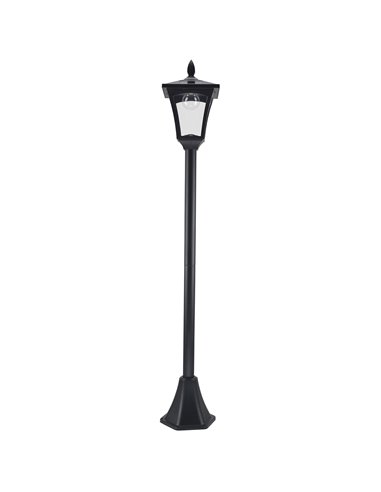 Outsunny Outdoor Solar Powered Post Lamp Sensor Dimmable LED Lantern Bollard Pathway 1.6M Tall - Black 842-108