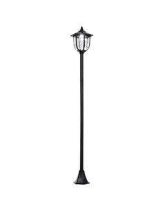 Outsunny 1.77m Tall Free-Standing ABS Garden Solar LED Lamp Post Black B30-006