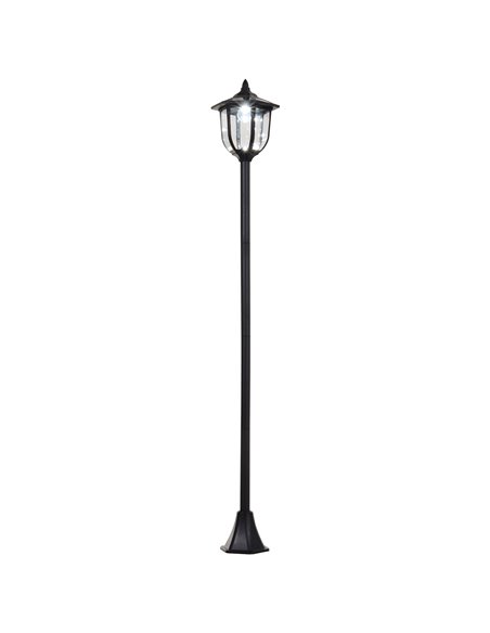 Outsunny 1.77m Tall Free-Standing ABS Garden Solar LED Lamp Post Black B30-006 - pic 66139 | FastDaddyshop