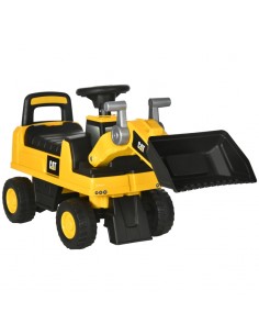Homcom Licensed CAT Kids Construction Ride on with Manual Bucket