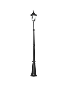 Outsunny Garden Lamp Post Light 2.4 m, LED Solar Powered with Aluminium Frame, PIR Motion Sensor, Black B30-029V00BK