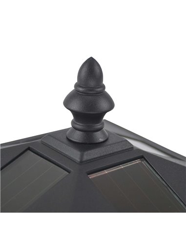Outsunny Set of 2 Outdoor Garden Solar Post Lamp Sensor Dimmable LED Lantern Bollard IP44 Energy-saving 1.2M Tall, Black B30-P00
