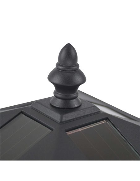 Outsunny Set of 2 Outdoor Garden Solar Post Lamp Sensor Dimmable LED Lantern Bollard IP44 Energy-saving 1.2M Tall, Black B30-P00 - pic 66200 | FastDaddyshop
