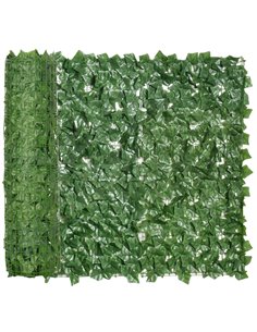 Outsunny Artificial Hedge Screen, Leaf Design for Garden Outdoor Indoor Decor, 3M x 1M, Dark Green 844-200