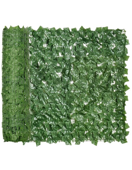 Outsunny Artificial Hedge Screen, Leaf Design for Garden Outdoor Indoor Decor, 3M x 1M, Dark Green 844-200 - pic 66220 | FastDaddyshop