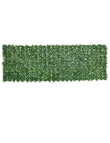 Outsunny Artificial Hedge Screen, Leaf Design for Garden Outdoor Indoor Decor, 3M x 1M, Dark Green 844-200