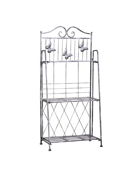 Outsunny Indoor Outdoor Freestanding 3-Tier Garden Plant Stand, Silver Grey 845-220 - pic 66229 | FastDaddyshop
