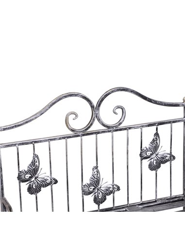 Outsunny Indoor Outdoor Freestanding 3-Tier Garden Plant Stand Metal Flower Display Rack for Potted Plants Balcony Decor 44L x 2