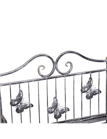 Outsunny Indoor Outdoor Freestanding 3-Tier Garden Plant Stand Metal Flower Display Rack for Potted Plants Balcony Decor 44L x 2 - pic 66236 | FastDaddyshop