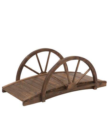 Outsunny Wooden Garden Bridge Lawn Decor, Stained Wood 844-252 - pic 66292 | FastDaddyshop