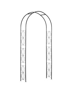 Outsunny Vintage Style Outdoor Arbor & Trellis Arch, Black 844-281