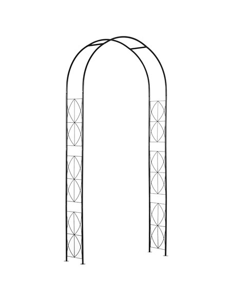 Outsunny Vintage Style Outdoor Arbor & Trellis Arch, Black 844-281 - pic 66319 | FastDaddyshop