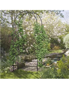Outsunny Vintage Style Outdoor Arbor & Trellis Arch, Black 844-281 2