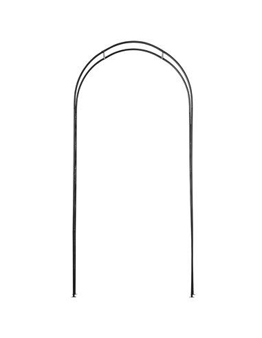 Outsunny Vintage Style Steel Garden Patio Outdoor Arbor & Trellis Arch Support For Vines & Climbing Plants Decoration - Black 2.