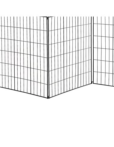 Outsunny Garden Decorative Fence 4 Panels 44in x 12ft Metal Wire Landscape Border Edging 844-367