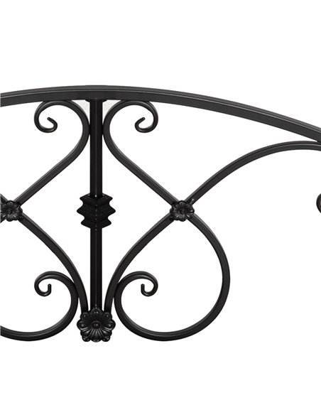 Outsunny 102L x 48W x 49H Classic Metal Garden Bridge with Safety Railings Arc Footbridge Decorative Pond  for Backyard Creek St - pic 66372 | FastDaddyshop