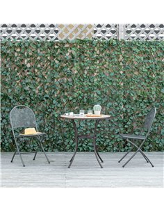 Outsunny 4 Pieces Expanding Trellis Artificial Plant Fence, Green - Brown 844-475 2