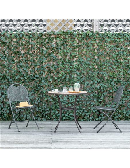 Outsunny 4 Pieces Expanding Trellis Fence, 2m x 1m Artificial Plant Fence, Decorative Trellis Garden Telescopic Hedge Privacy Sc - pic 66374 | FastDaddyshop