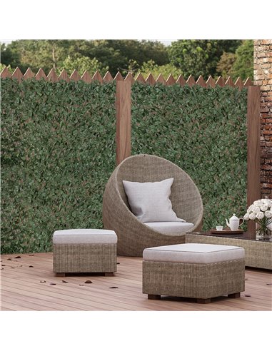 Outsunny 4 Pieces Expanding Trellis Fence, 2m x 1m Artificial Plant Fence, Decorative Trellis Garden Telescopic Hedge Privacy Sc