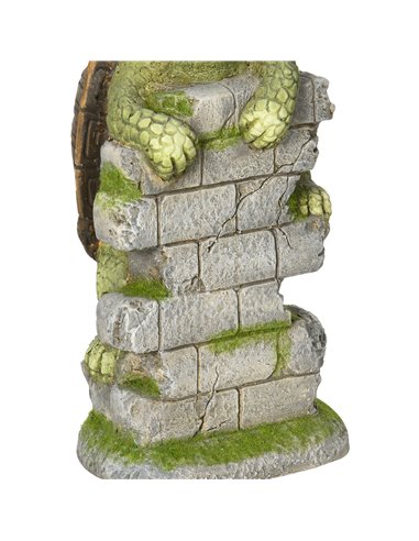 Outsunny Vivid Tortoise Art Sculpture with Solar LED Light, Colourful GardenВ Statue, Outdoor Ornament Home Decoration for Porch