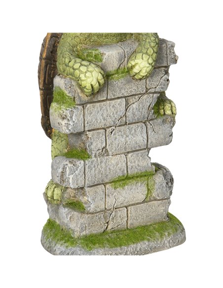 Outsunny Vivid Tortoise Art Sculpture with Solar LED Light, Colourful GardenВ Statue, Outdoor Ornament Home Decoration for Porch - pic 66434 | FastDaddyshop