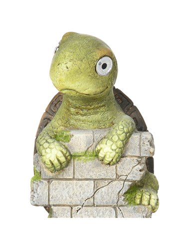 Outsunny Vivid Tortoise Art Sculpture with Solar LED Light, Colourful GardenВ Statue, Outdoor Ornament Home Decoration for Porch