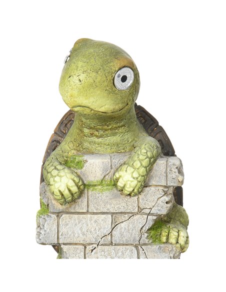 Outsunny Vivid Tortoise Art Sculpture with Solar LED Light, Colourful GardenВ Statue, Outdoor Ornament Home Decoration for Porch - pic 66435 | FastDaddyshop