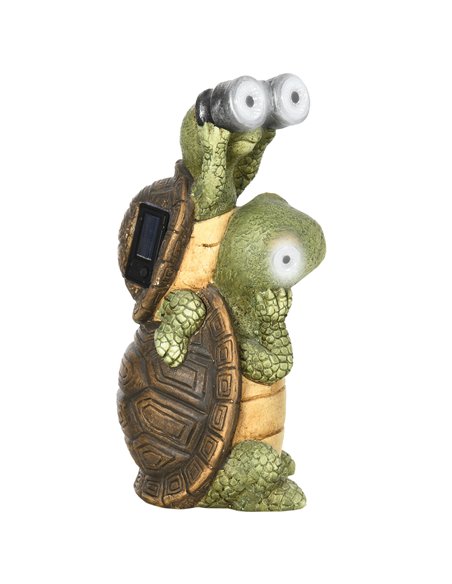 Outsunny Vivid 2 Tortoises GardenВ Statue with Solar LED Light, Green - Brown 844-665V00MX - pic 66436 | FastDaddyshop
