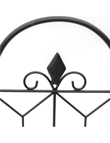 Outsunny Decorative Garden Fencing, 5PCs Outdoor Picket Fence Panels, Rustproof Metal Wire Landscape Flower Bed Border Edging An