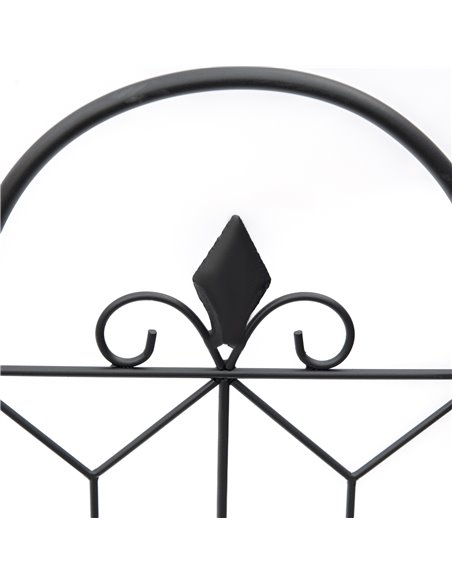 Outsunny Decorative Garden Fencing, 5PCs Outdoor Picket Fence Panels, Rustproof Metal Wire Landscape Flower Bed Border Edging An - pic 66453 | FastDaddyshop