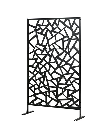 Outsunny Garden Partition Screen Metal Decorative Divider, Black 844-629V00BK - pic 66580 | FastDaddyshop