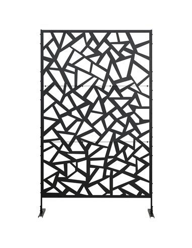 Outsunny Freestanding Garden Partition Screen Metal Decorative Outdoor Divider with Expansion Screws for Garden Patio Deck 844-6
