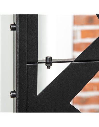 Outsunny Freestanding Garden Partition Screen Metal Decorative Outdoor Divider with Expansion Screws for Garden Patio Deck 844-6