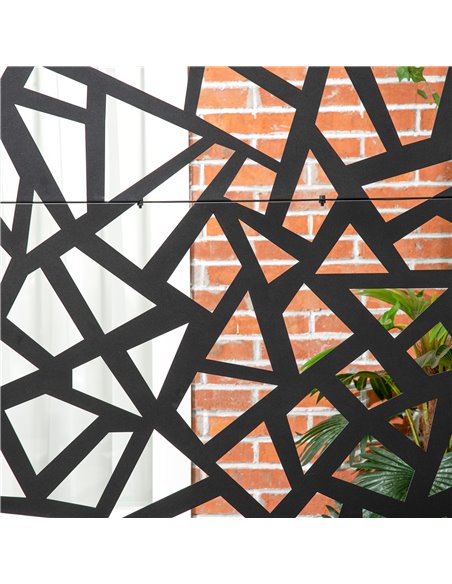 Outsunny Freestanding Garden Partition Screen Metal Decorative Outdoor Divider with Expansion Screws for Garden Patio Deck 844-6 - pic 66588 | FastDaddyshop