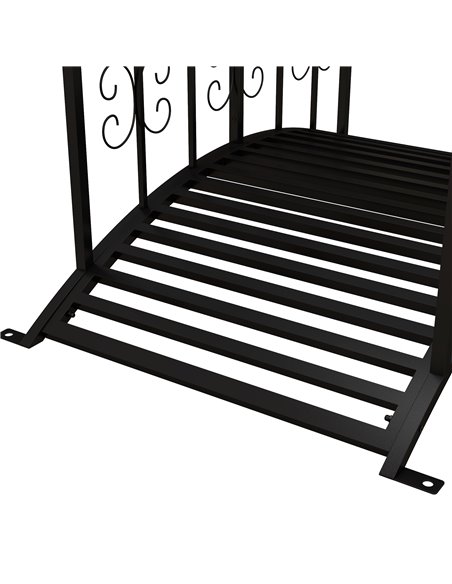 Outsunny 1.2M Metal Decorative Scrollwork Arch Garden Bridge, Black 844-775V00BK - pic 66615 | FastDaddyshop