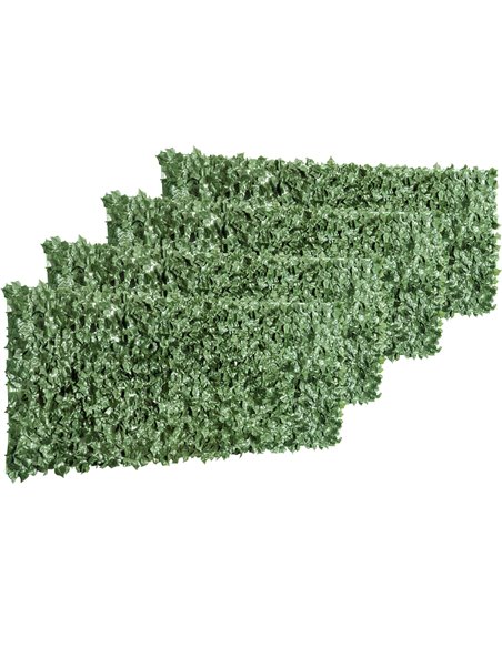 Outsunny 4-Piece Artificial Leaf Hedge Screen Privacy Fence Panel, Dark Green, 844-P047 - pic 66634 | FastDaddyshop