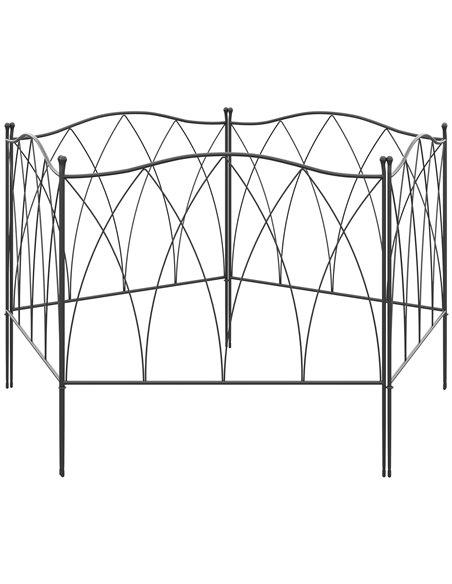 Outsunny Decorative Garden Fencing, 5PCs, Black 844-625V00BK - pic 66643 | FastDaddyshop