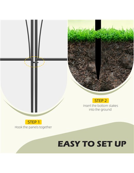 Outsunny Decorative Garden Fencing, 5PCs, Rustproof Metal Wire Picket Fence Panels, Landscape Edging, Animal Barrier, Black. 844 - pic 66646 | FastDaddyshop