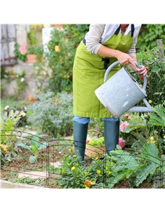 Outsunny Decorative Metal Garden Fence, Outdoor Picket Panels, Easy Install, Set of 6, Black 844-792V00BK 2
