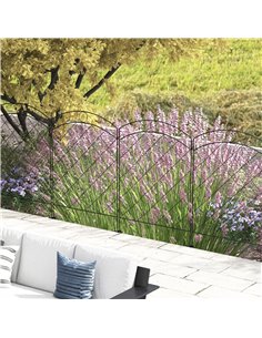 Outsunny 8PCs Decorative Garden Fence Panels, Black 844-P052 2