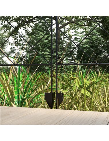 Outsunny Decorative Garden Fencing, 43in x 11.4ft Outdoor Picket Fence Panels, 8PCs Rustproof Steel Wire Landscape Flower Bed Bo